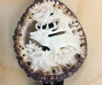 Hemdkordel mit Hirschmotiv aus echtem Hirschhorn