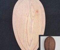 Trophäenschild oval Dam- und Sikahirsch Eiche lasiert (hell / dunkel)