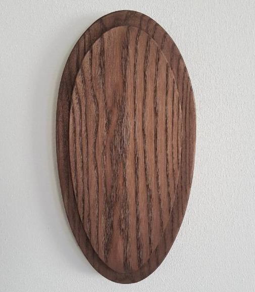 Trophäenschild Eiche dunkel lasiert Trophäenschild Rothirsch Sikahirsch