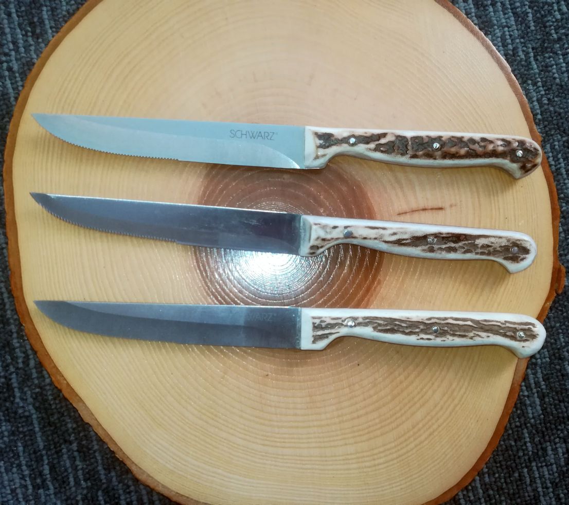 Steakmesser mit echtem Hirschhorngriff