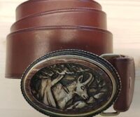 Jagdgürtel mit Motiv gams, gamsmotiv