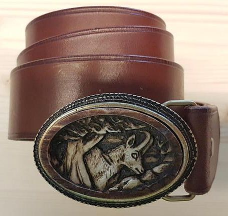 Jagdgürtel mit Motiv gams, gamsmotiv Jagdgürtel mit Motiv gams, gamsmotiv