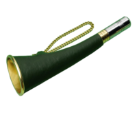 Signalhorn Jagd mit Leder in Jägergrün