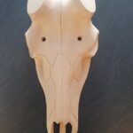 Holz-Schädel Rothirsch gesamtes Haupt