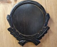 Trophäenschild Wildschwein geschnitzt